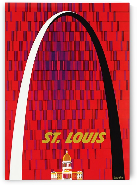 st louis travel poster david klein by Row One Brand