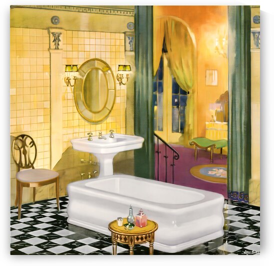 1920s Bathroom Interior Design by Row One Brand