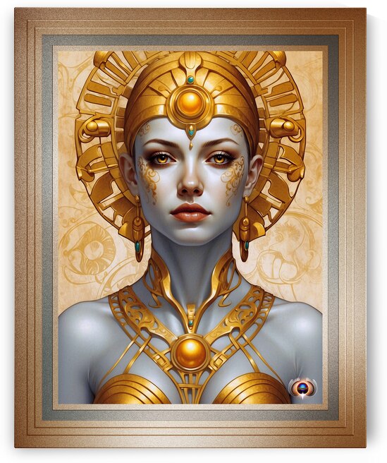 Golden Goddess Of The Sun Captivating AI Concept Art Portrait by Xzendor7 by xzendor7