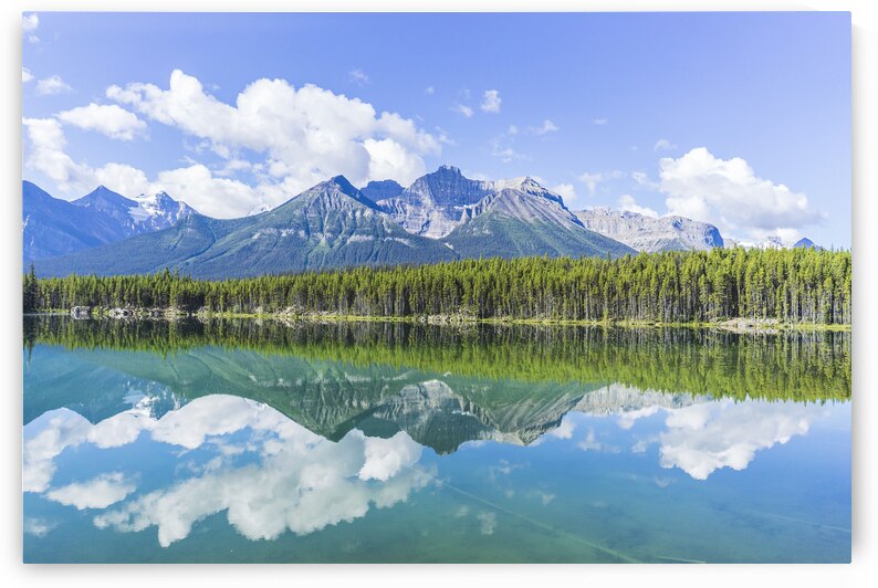 Mountain peak reflected in Herbert Lake by Atelier Knox