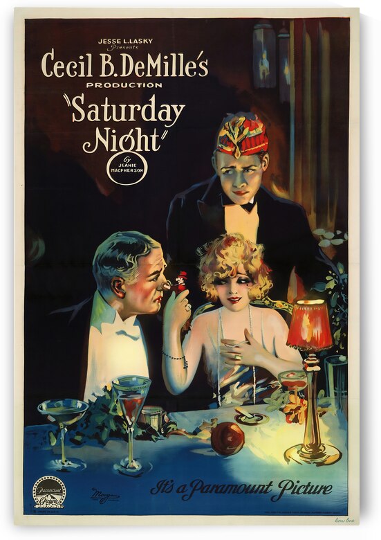 1922 saturday night movie poster by Row One Brand