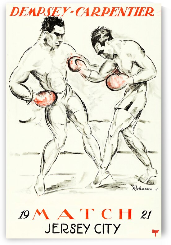 1921 Jack Dempsey Versus Carpentier by Row One Brand