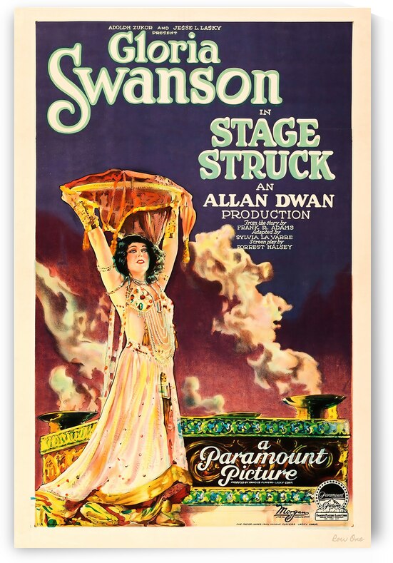 1925 stage struck movie poster by Row One Brand