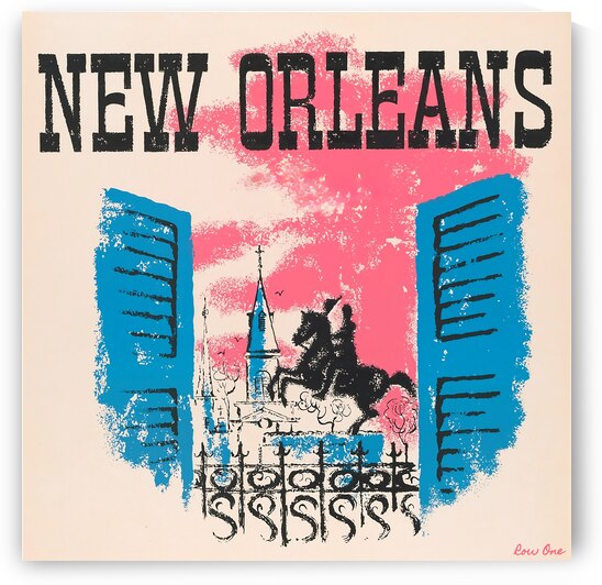 vintage new orleans art by Row One Brand