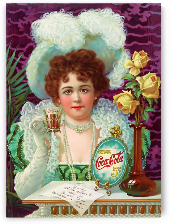 1890 Drink Coca Cola Art by Row One Brand