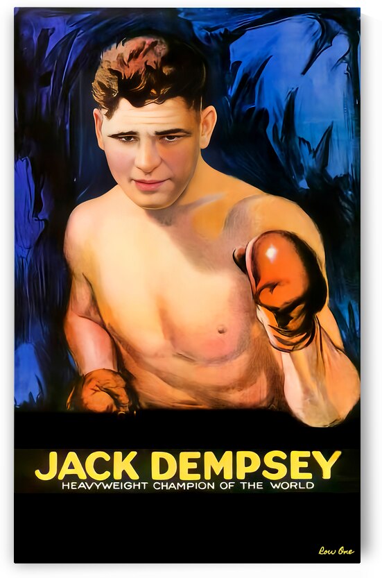 heavyweight champion jack dempsey boxer art by Row One Brand