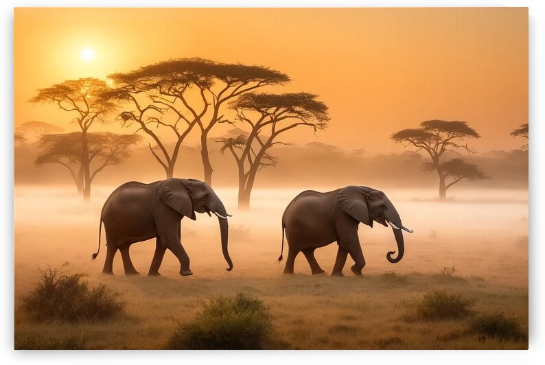  African elephants by Joaquin Corbalan