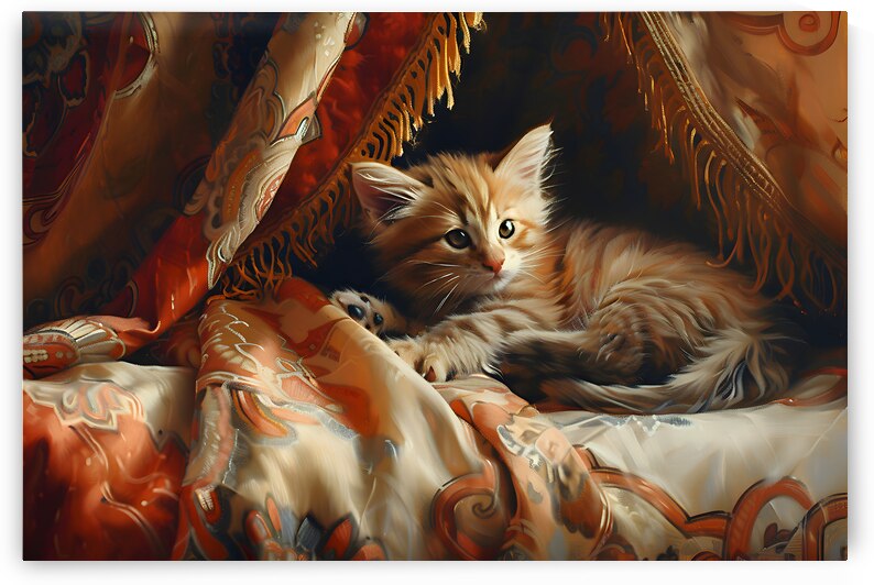 Cute Kitten Realistic Painting19 by Andy Davis