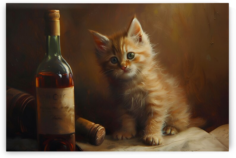 Cute Kitten Realistic Painting5 by Andy Davis