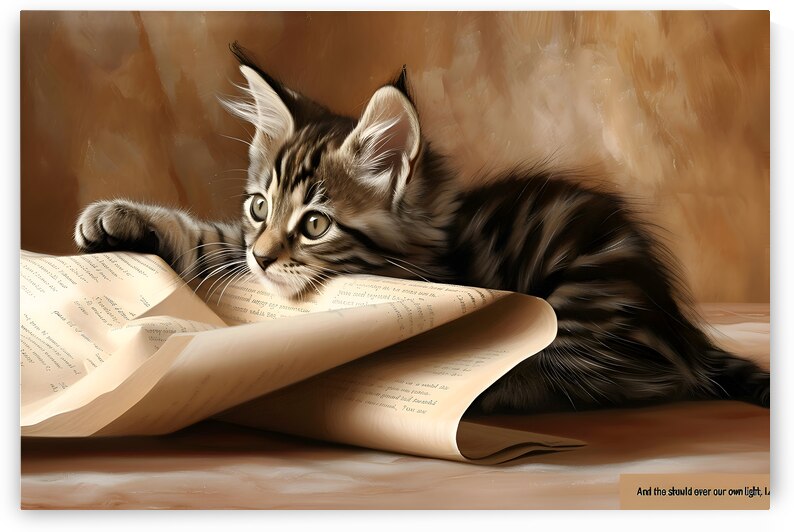 Cute Kitten Realistic Painting0 by Andy Davis
