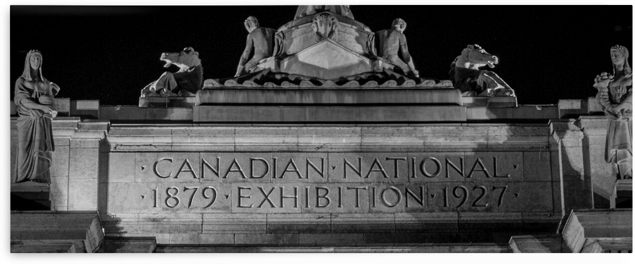canadian national exhibition at night  panoramic by Black And White