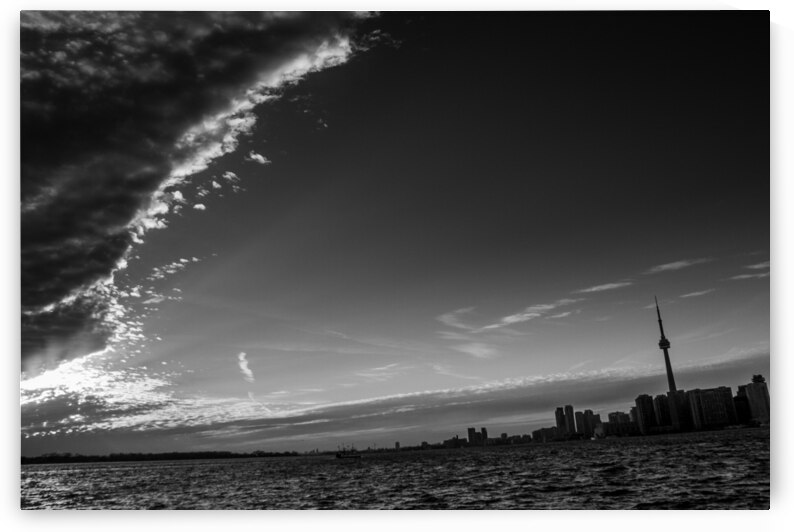 toronto skyline lake ontario shore  horizontal 41 by Black And White