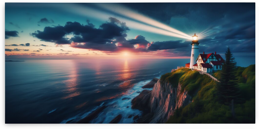 Morning Glow: The Lighthouse Above the Ocean by Jeff Folger