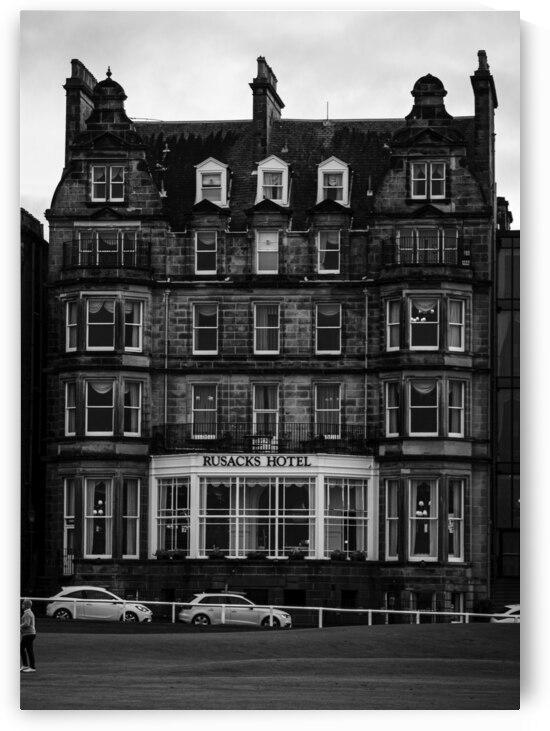 rusacks hotel on old course st andrews scotland by Black And White