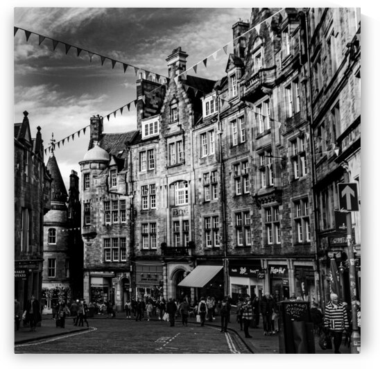 cockburn street old town edinburgh  square 4671 C by Black And White