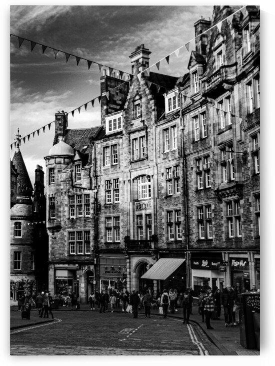cockburn street old town edinburgh  vertical 4671 by Black And White