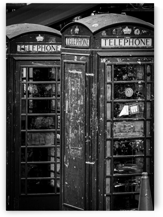 british phone booth  vertical 4693 Telephones 13k by Black And White