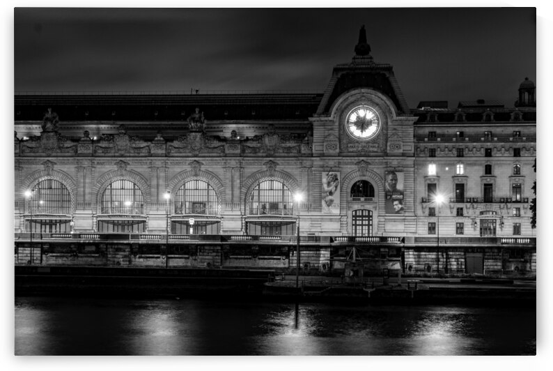 museum d orsay at night  horizontal 2489 dOrsay 1 by Black And White