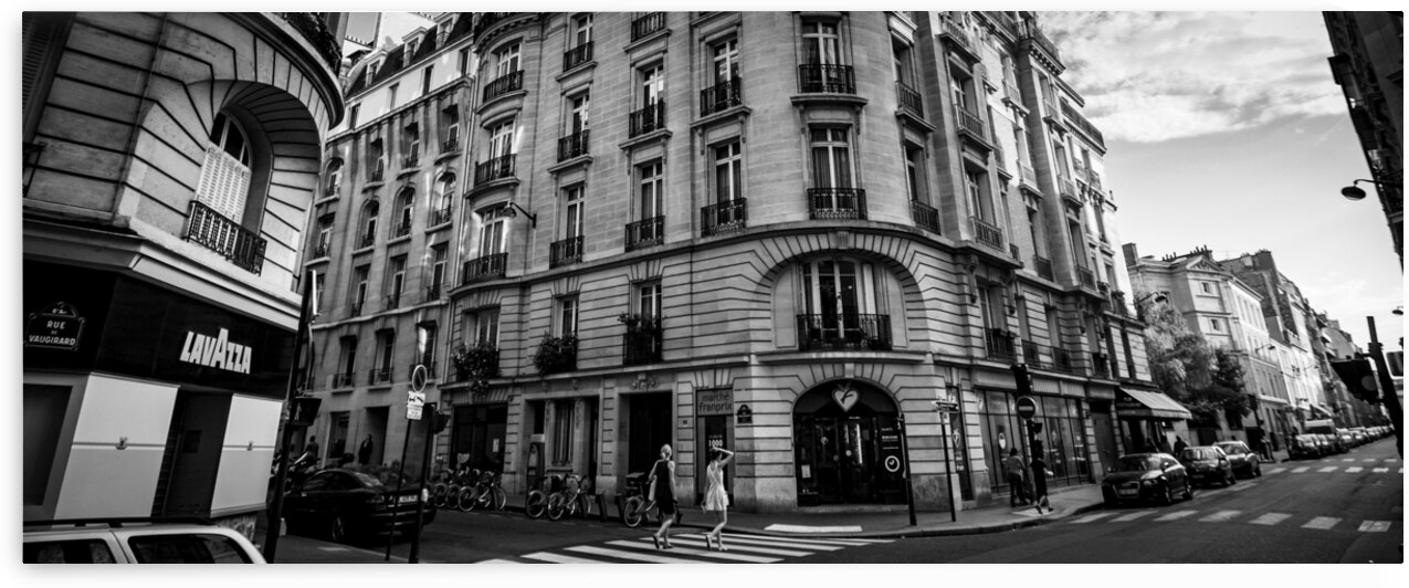 rue vaugirard sixieme arrondissement  panoramic 3 by Black And White