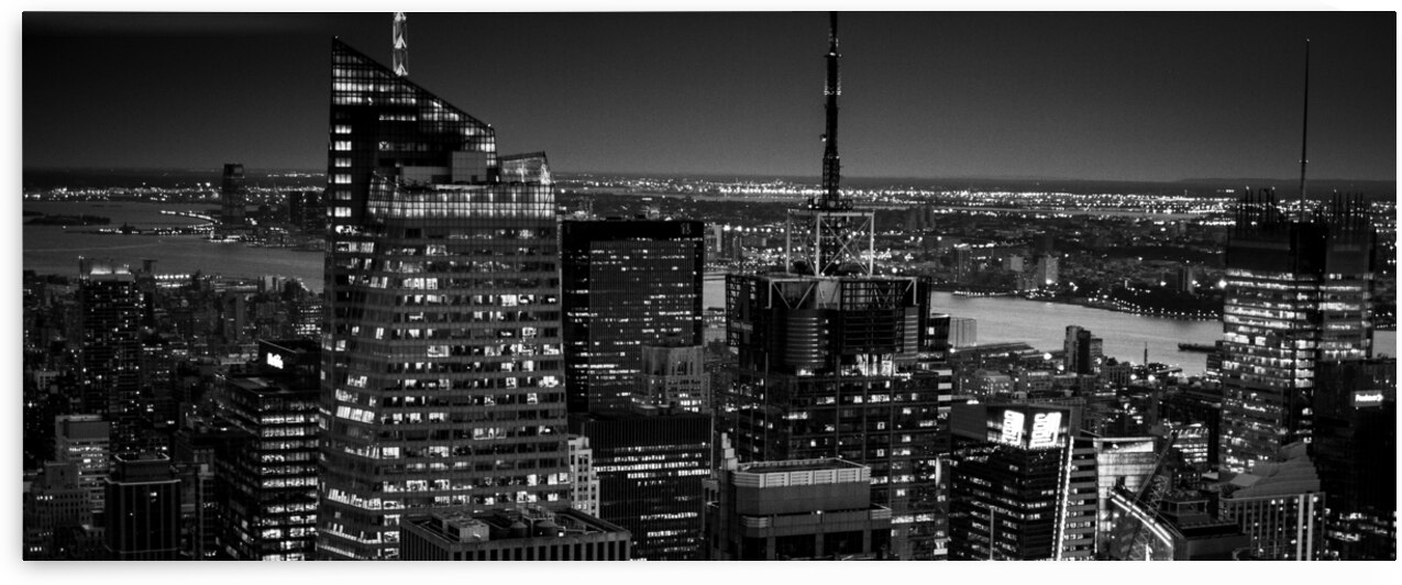 BoA conde nast building spires  panoramic 1499 Sp by Black And White