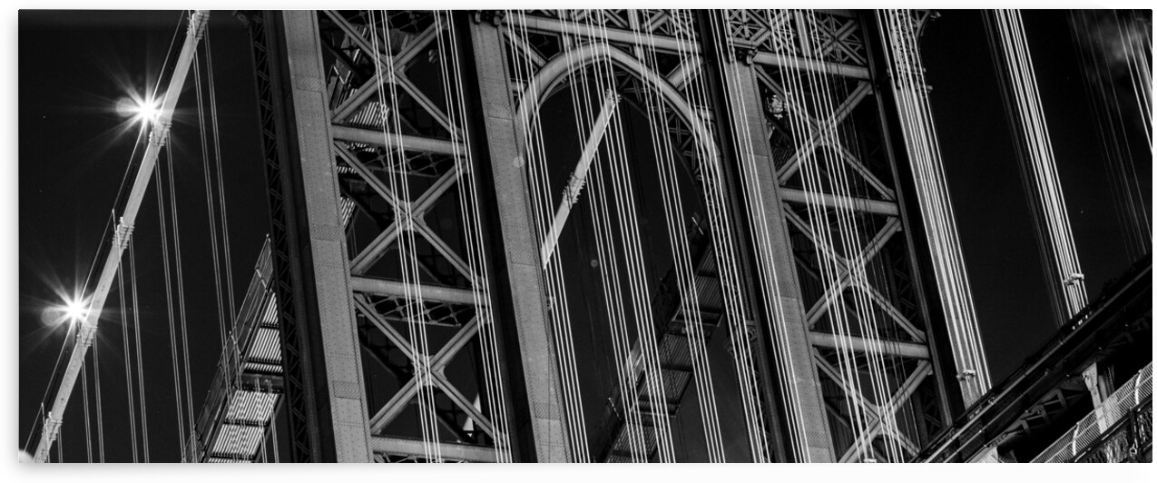close up manhattan bridge  panoramic 1469 Moissei by Black And White