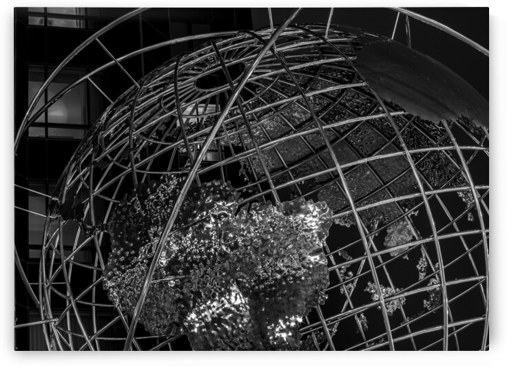 columbus circle globe  horizontal 1451 Globe 13k. by Black And White