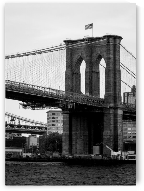 brooklyn bridge from manhattan  vertical 1430 Dub by Black And White