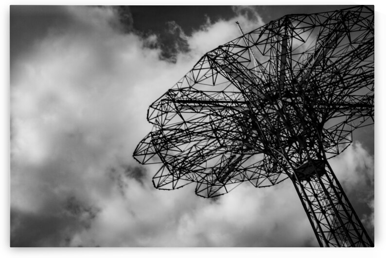 coney island parachute ride  horizontal 373 Parac by Black And White