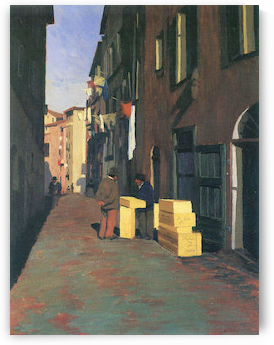 Old street in Nice France by Felix Vallotton