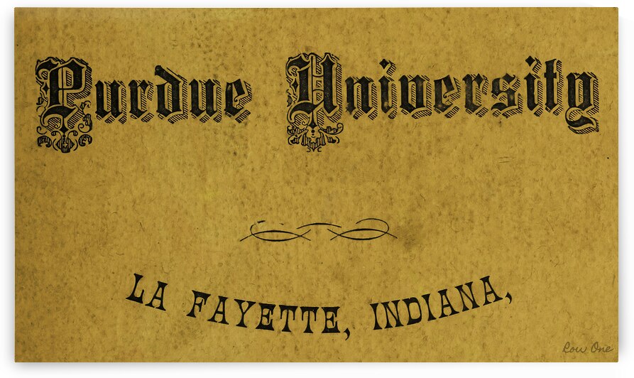 late 1800s purdue university art by Row One Brand