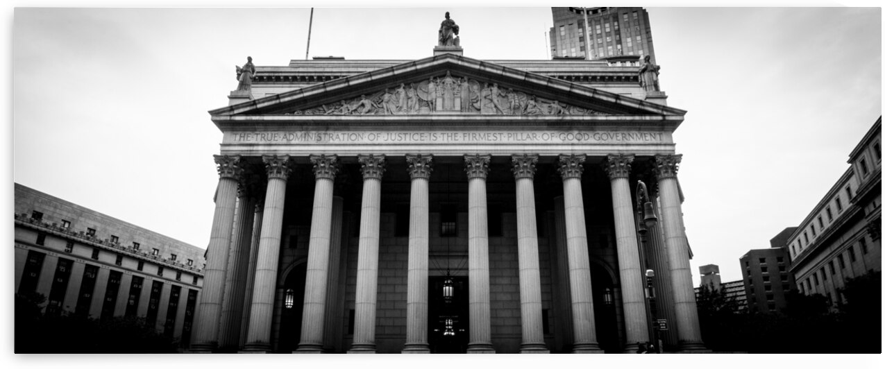 new york supreme court building  panoramic 1445 F by Black And White