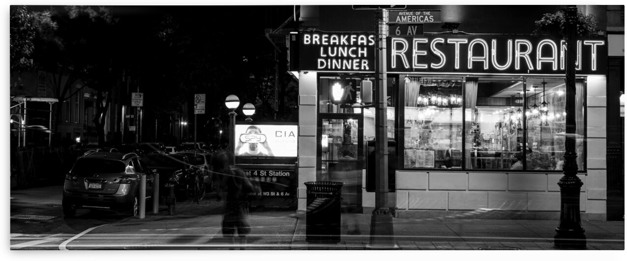 waverly restaurant 6th avenue  panoramic 1522 Wav by Black And White