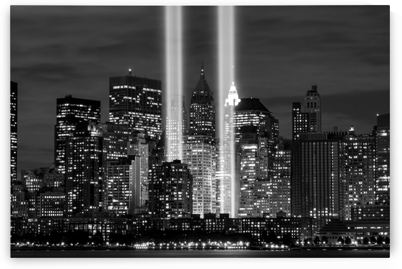 tribute in light lower manhattan september 11  ho by Black And White
