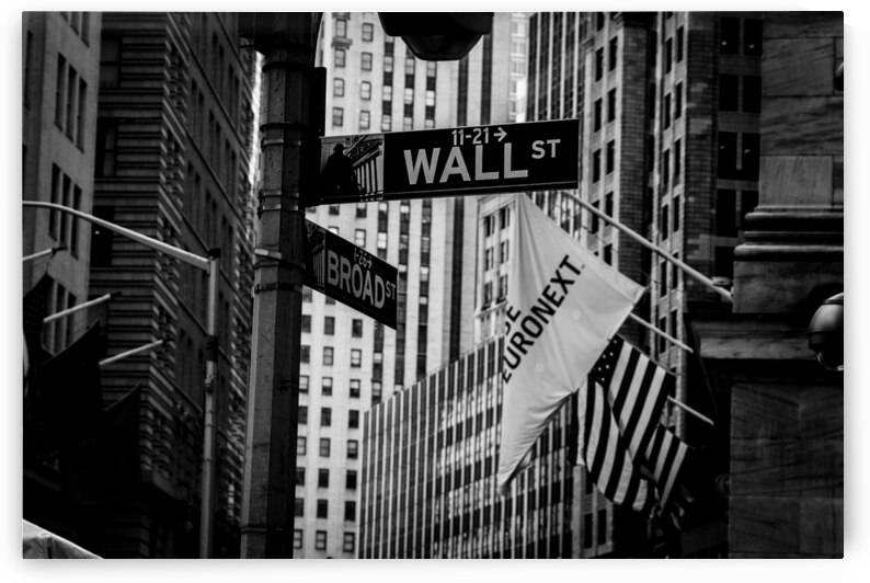 wall street at broad  horizontal 1439 Euronext 13 by Black And White