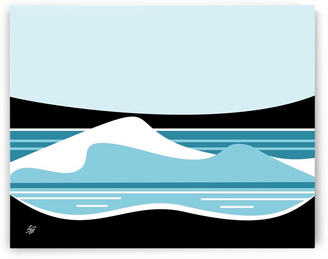 Ocean Tide Seascape Abstract by Liz Cereby