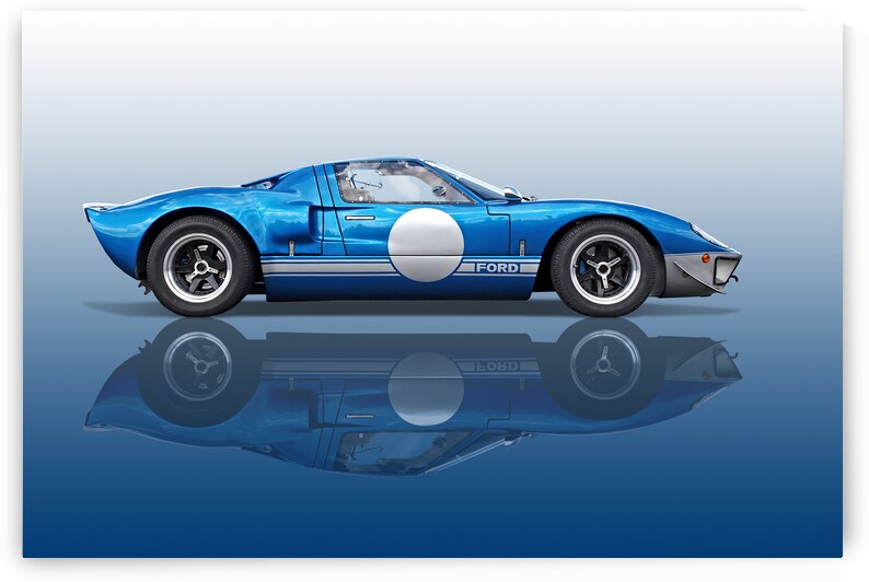 Blue Reflections - Ford GT40 by Gill Billington