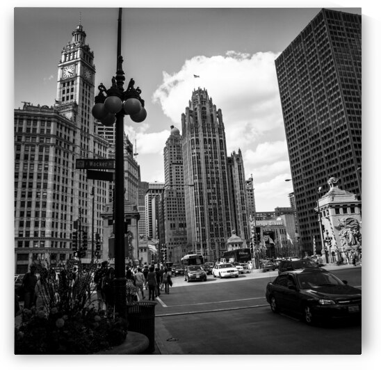 michigan avenue wacker drive  square 2025 Hoyt 13 by Black And White