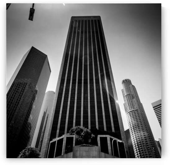 BOA building US bank buildings downtown LA  squar by Black And White