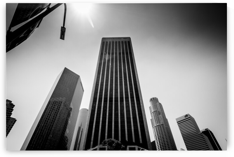 BOA building US bank buildings downtown LA  horiz by Black And White