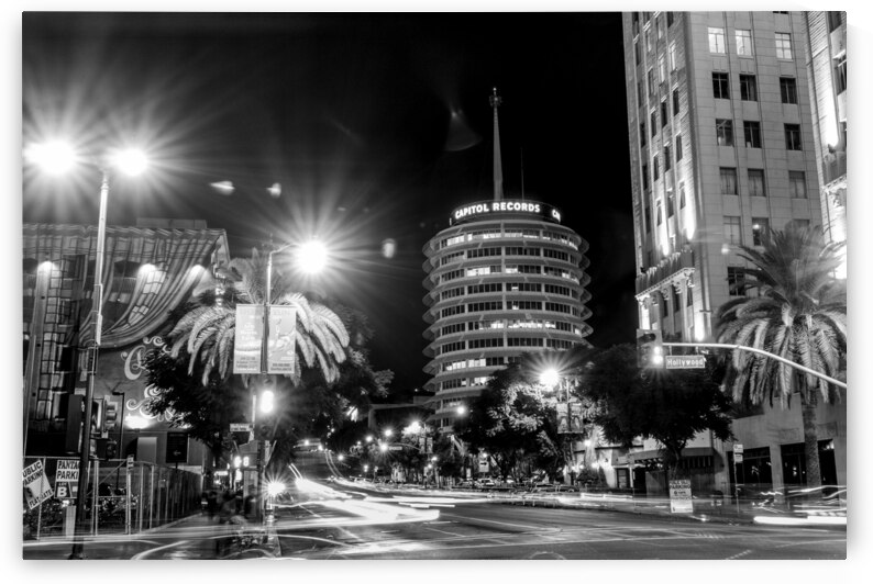 capitol records building hollywood vine  horizont by Black And White