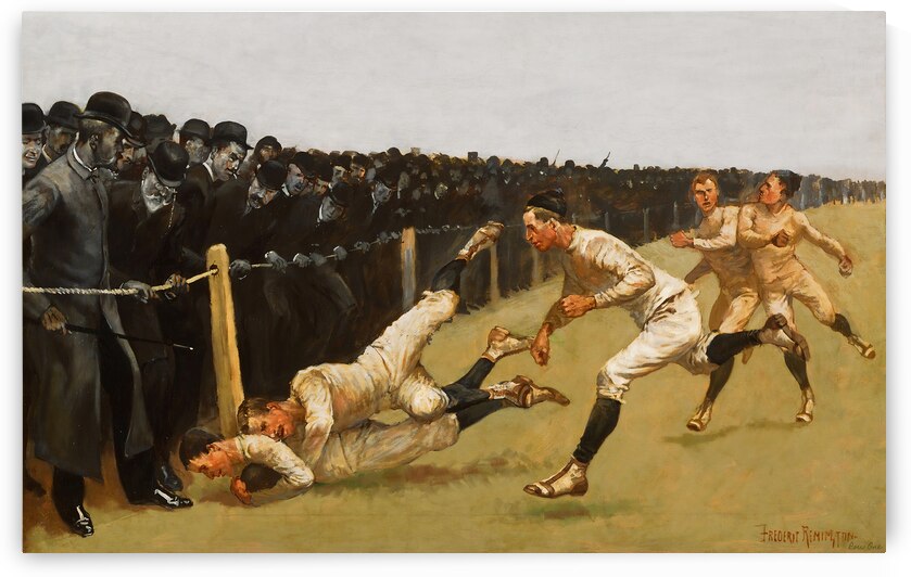 1890 yale princeton football frederic remington  by Row One Brand