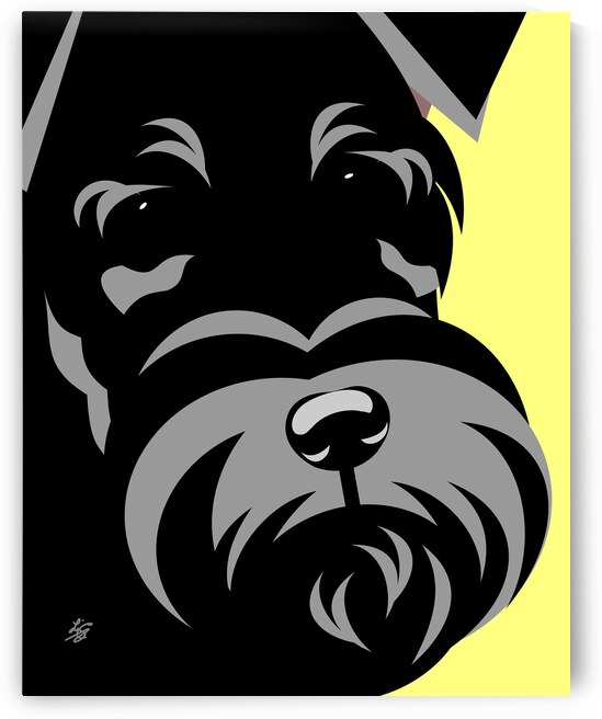 Scottish Terrier Dog Portrait Illustration by Liz Cereby