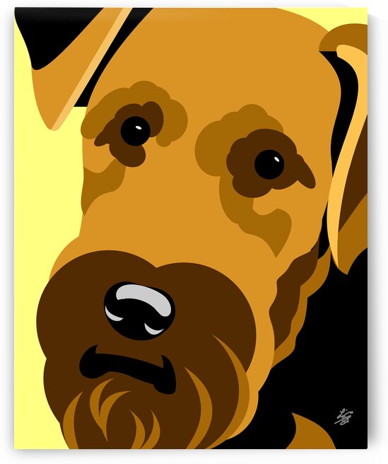 Airedale Terrier Portrait by Liz Cereby