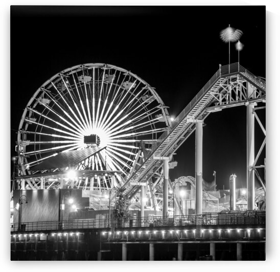 pacific park ferris wheel roller coaster santa mo 1708206262.2916 by Black And White