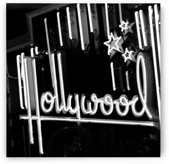 neon holllywood sign  square 223 Stars 13k by Black And White