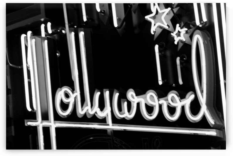 neon holllywood sign  horizontal 223 Stars 13k.jp by Black And White
