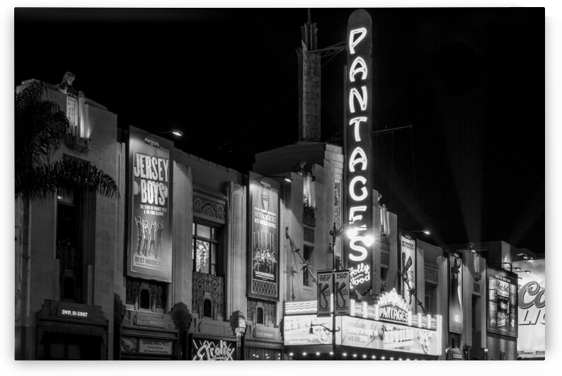 pantages theatre hollywood boulevard  horizontal by Black And White
