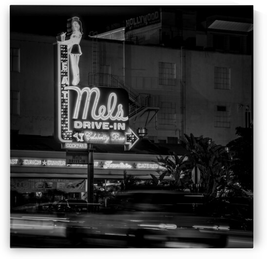 mels drive in highland hollywood  square 2145 Cel by Black And White