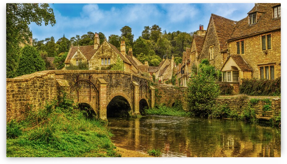 Tranquil Charm: Riverside Glimpse of Castle Combe by Big Picture Diaries