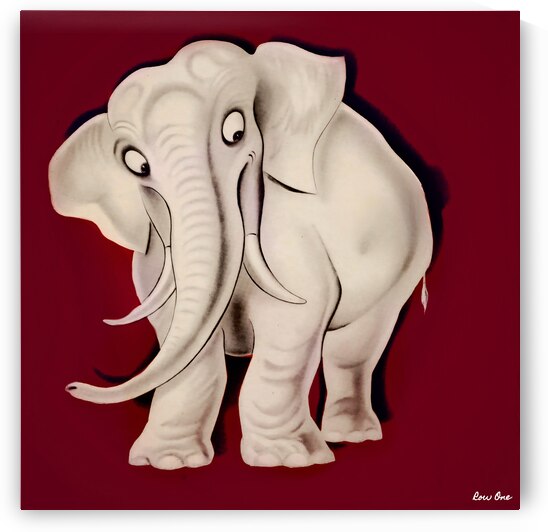 vintage elephant art by Row One Brand